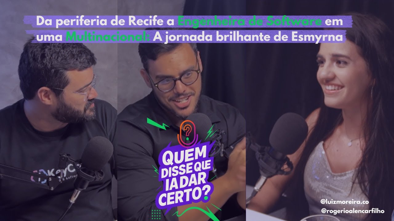 Capa do episódio T1E3 — Aos 24, Back-end Java, QA, Cloud e liderança. Como ela fez isso tão cedo?! Conheça Esmyrna